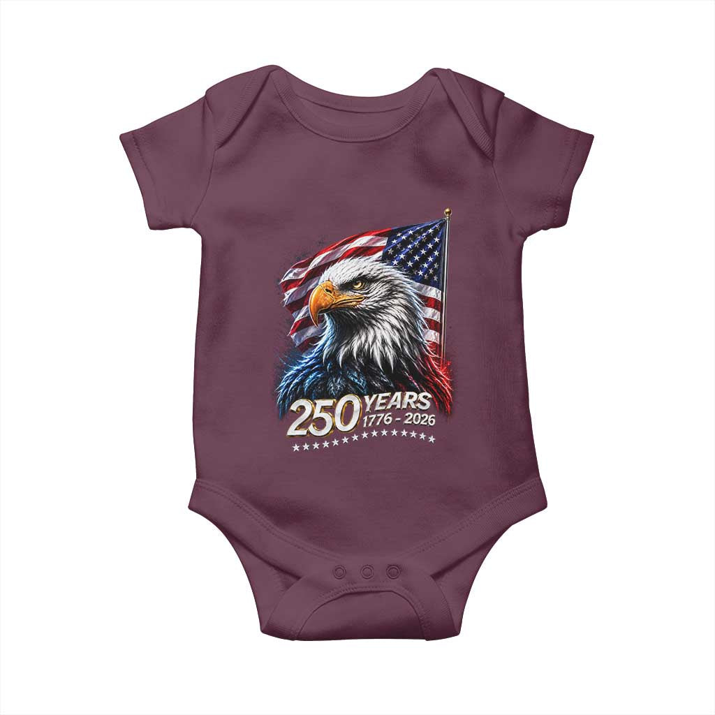 250 Years USA 250th Anniversary Baby Onesie Patriotic Eagle 4th of July