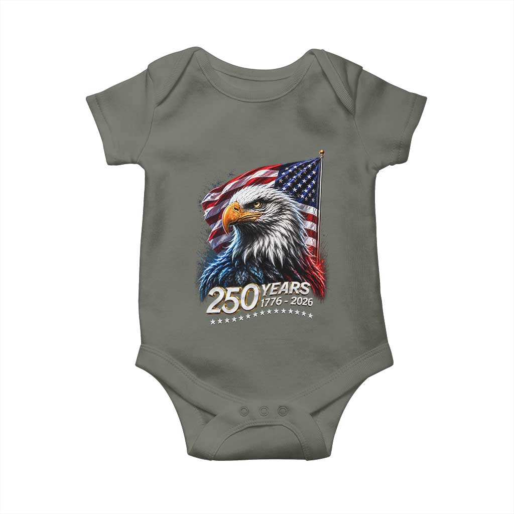250 Years USA 250th Anniversary Baby Onesie Patriotic Eagle 4th of July