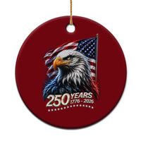 250 Years USA 250th Anniversary Ceramic Ornament Patriotic Eagle 4th of July