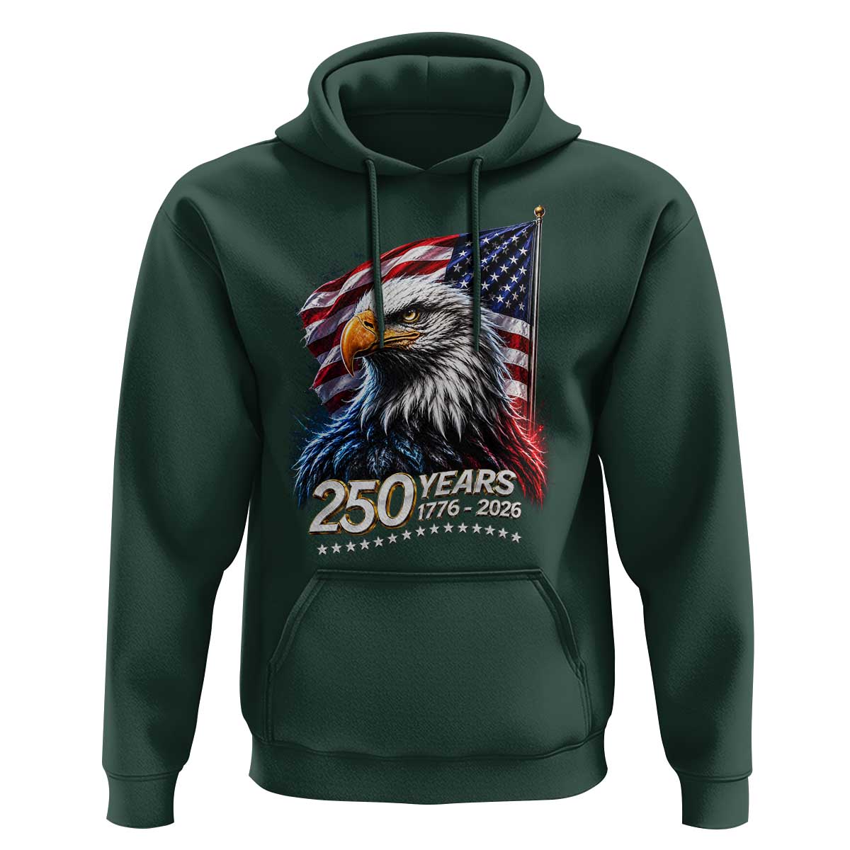 250 Years USA 250th Anniversary Hoodie Patriotic Eagle 4th of July