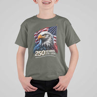 250 Years USA 250th Anniversary T Shirt For Kid Patriotic Eagle 4th of July