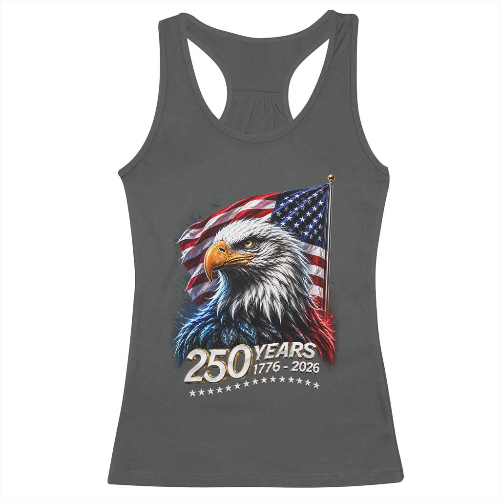 250 Years USA 250th Anniversary Racerback Tank Top Patriotic Eagle 4th of July