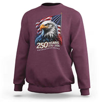 250 Years USA 250th Anniversary Sweatshirt Patriotic Eagle 4th of July