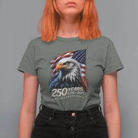 250 Years USA 250th Anniversary T Shirt For Women Patriotic Eagle 4th of July