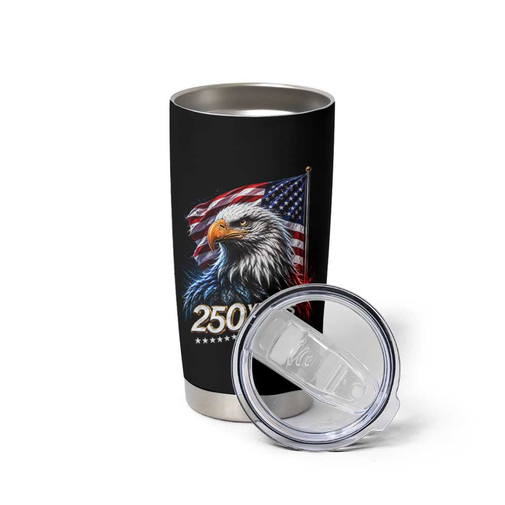 250 Years USA 250th Anniversary Tumbler Cup Patriotic Eagle 4th of July