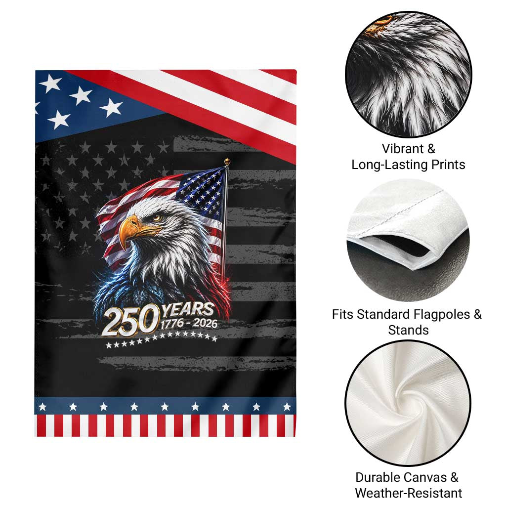 250 Years USA 250th Anniversary Patriotic Garden Flag Patriotic Eagle 4th of July