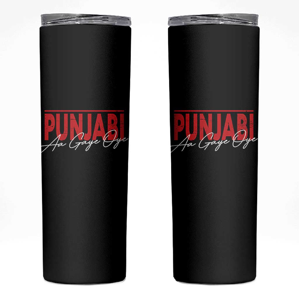 Punjabi Aa Gaye Oye Skinny Tumbler Funny Indian
