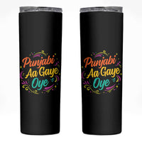 Punjabi Aa Gaye Oye Skinny Tumbler Funny Indian Holi Gifts