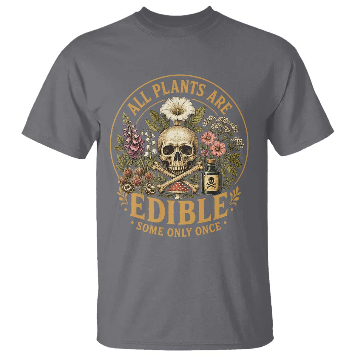 All Plants Are Edible Some Only Once T Shirt Funny Botany Gardeners