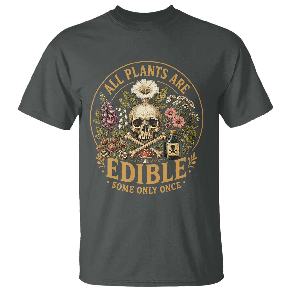 All Plants Are Edible Some Only Once T Shirt Funny Botany Gardeners