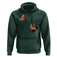 Funny BBQ Steak Meme Cute Meat Jumping Into Grill Hoodie