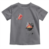 Funny BBQ Steak Meme Cute Meat Jumping Into Grill Toddler T Shirt
