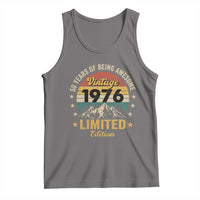 50th Birthday Tank Top Vintage 1976 Limited Edition Retro 50 Years Of Being Awesome Mountain