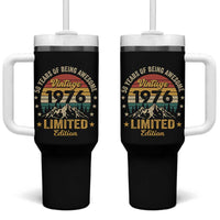 50th Birthday Tumbler With Handle Vintage 1976 Limited Edition Retro 50 Years Of Being Awesome Mountain