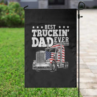 Best Truckin Dad Ever Garden Flag Funny Rig Trucker Fathers Day