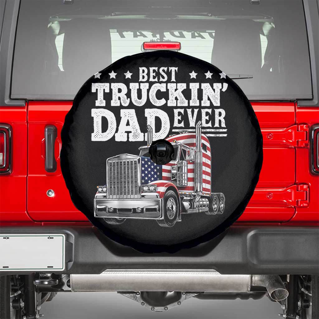 Best Truckin Dad Ever Spare Tire Cover Funny Rig Trucker Fathers Day