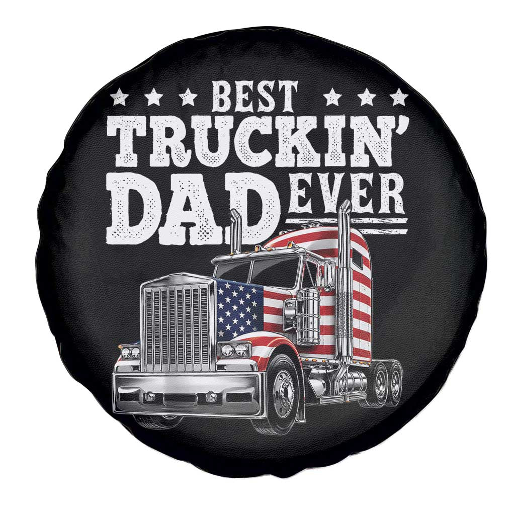 Best Truckin Dad Ever Spare Tire Cover Funny Rig Trucker Fathers Day