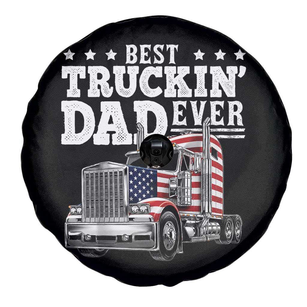 Best Truckin Dad Ever Spare Tire Cover Funny Rig Trucker Fathers Day
