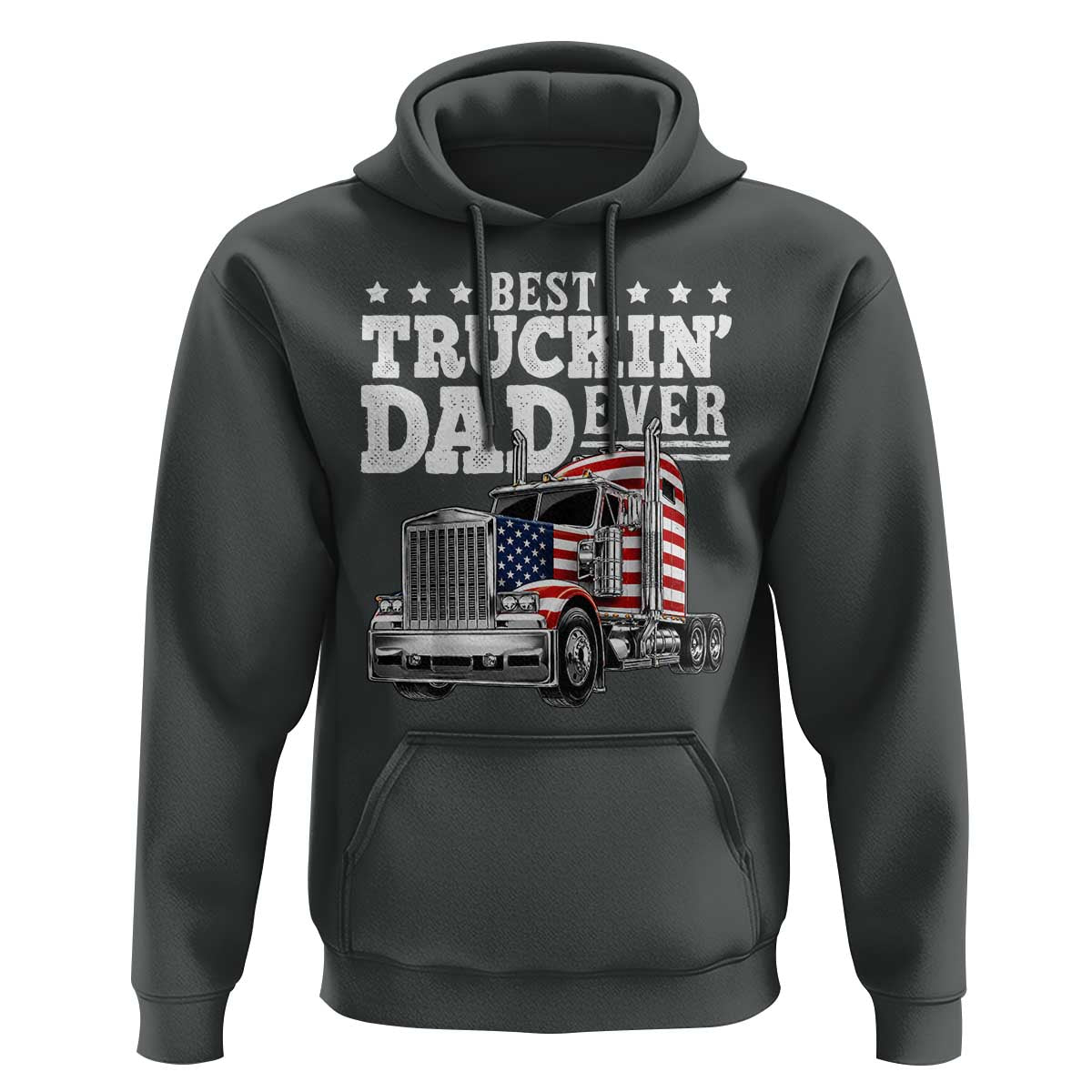 Best Truckin Dad Ever Hoodie Funny Rig Trucker Fathers Day