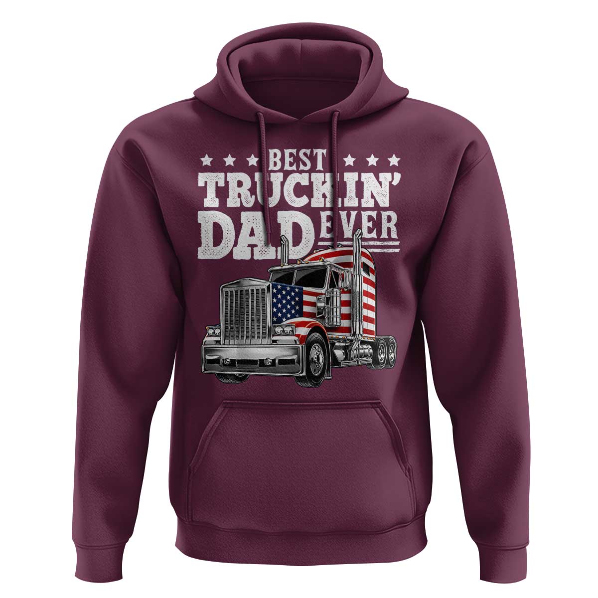 Best Truckin Dad Ever Hoodie Funny Rig Trucker Fathers Day