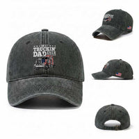 Best Truckin Dad Ever Washed Cotton Baseball Cap Funny Rig Trucker Fathers Day