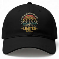 18th Birthday Baseball Cap Vintage 2008 Limited Edition Retro 18 Years Of Being Awesome Mountain