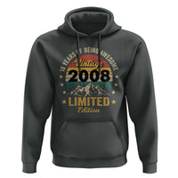 18th Birthday Hoodie Vintage 2008 Limited Edition Retro 18 Years Of Being Awesome Mountain