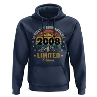 18th Birthday Hoodie Vintage 2008 Limited Edition Retro 18 Years Of Being Awesome Mountain