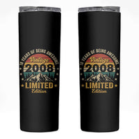 18th Birthday Skinny Tumbler Vintage 2008 Limited Edition Retro 18 Years Of Being Awesome Mountain