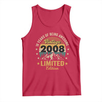 18th Birthday Tank Top Vintage 2008 Limited Edition Retro 18 Years Of Being Awesome Mountain