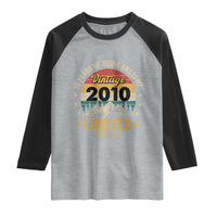 16th Birthday Raglan Shirt Vintage 2010 Limited Edition Retro 16 Years Of Being Awesome Mountain