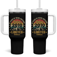 16th Birthday Tumbler With Handle Vintage 2010 Limited Edition Retro 16 Years Of Being Awesome Mountain