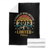 13th Birthday Throw Blanket Vintage 2013 Limited Edition Retro 13 Years Of Being Awesome Mountain