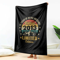 13th Birthday Throw Blanket Vintage 2013 Limited Edition Retro 13 Years Of Being Awesome Mountain