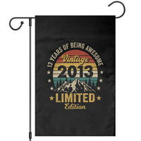 13th Birthday Garden Flag Vintage 2013 Limited Edition Retro 13 Years Of Being Awesome Mountain