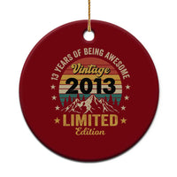 13th Birthday Ceramic Ornament Vintage 2013 Limited Edition Retro 13 Years Of Being Awesome Mountain