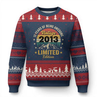 13th Birthday Ugly Christmas Sweater Vintage 2013 Limited Edition Retro 13 Years Of Being Awesome Mountain
