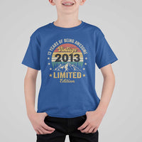 13th Birthday T Shirt For Kid Vintage 2013 Limited Edition Retro 13 Years Of Being Awesome Mountain