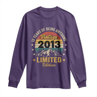 13th Birthday Long Sleeve Shirt Vintage 2013 Limited Edition Retro 13 Years Of Being Awesome Mountain