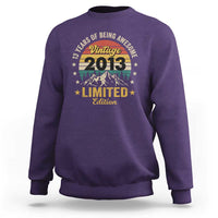 13th Birthday Sweatshirt Vintage 2013 Limited Edition Retro 13 Years Of Being Awesome Mountain