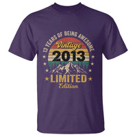 13th Birthday T Shirt Vintage 2013 Limited Edition Retro 13 Years Of Being Awesome Mountain