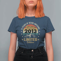 13th Birthday T Shirt For Women Vintage 2013 Limited Edition Retro 13 Years Of Being Awesome Mountain