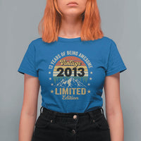 13th Birthday T Shirt For Women Vintage 2013 Limited Edition Retro 13 Years Of Being Awesome Mountain