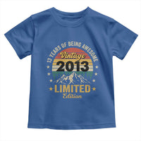 13th Birthday Toddler T Shirt Vintage 2013 Limited Edition Retro 13 Years Of Being Awesome Mountain
