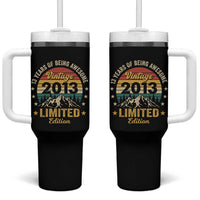 13th Birthday Tumbler With Handle Vintage 2013 Limited Edition Retro 13 Years Of Being Awesome Mountain