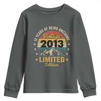 13th Birthday Youth Sweatshirt Vintage 2013 Limited Edition Retro 13 Years Of Being Awesome Mountain