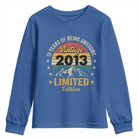 13th Birthday Youth Sweatshirt Vintage 2013 Limited Edition Retro 13 Years Of Being Awesome Mountain