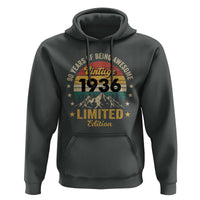 90th Birthday Hoodie Vintage 1936 Limited Edition Retro 90 Years Of Being Awesome Mountain