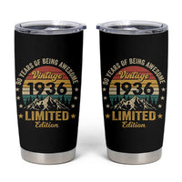 90th Birthday Tumbler Cup Vintage 1936 Limited Edition Retro 90 Years Of Being Awesome Mountain