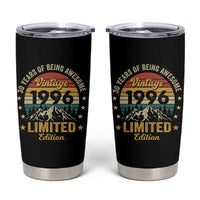 30th Birthday Tumbler Cup Vintage 1996 Limited Edition Retro 30 Years Of Being Awesome Mountain